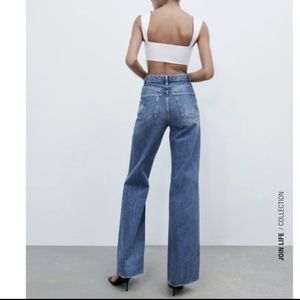 NWT Zara High Rise Wide Leg Jeans